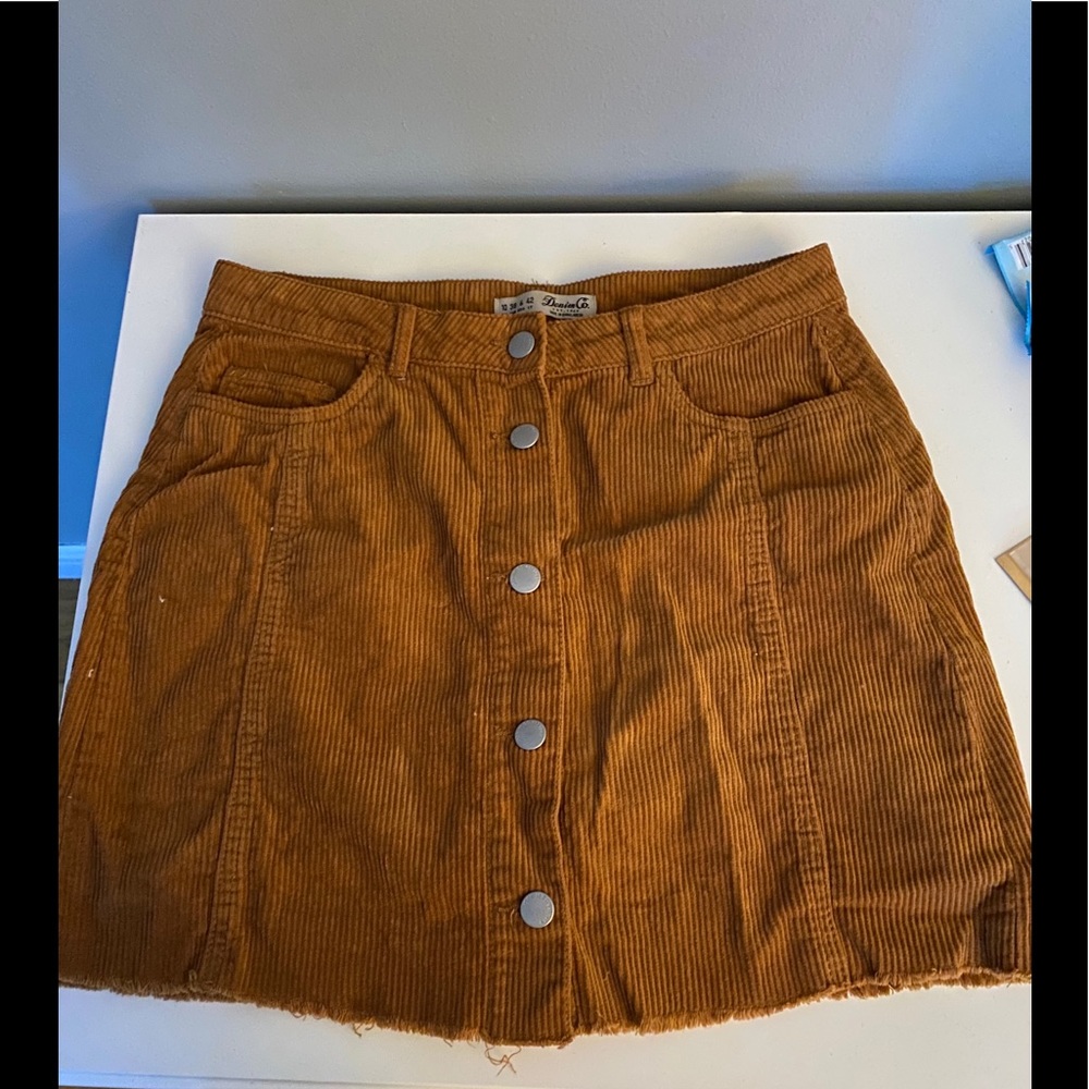 Tan Corduroy Skirt